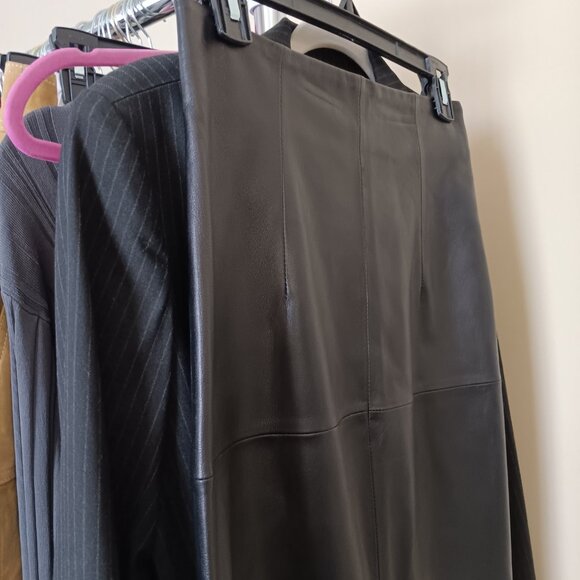 Women's Black Leather Pencil Skirt by Antonio Melani - Picture 2 of 8